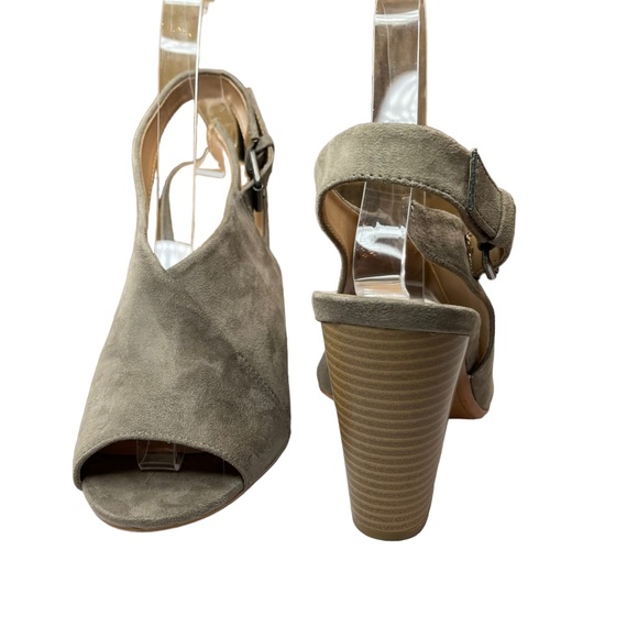 Joe’s Cameron chunky heel taupe tan khaki strappy heels women’s shoes size 8 - Picture 10 of 15